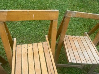 5 Sillas Plegables Madera para restaurar