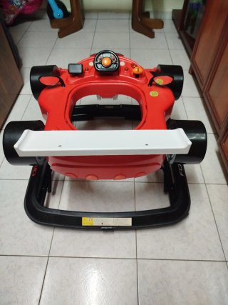 Andador bebé coche de carreras rojo