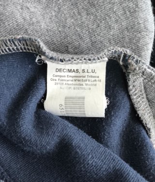 Sudadera con capucha azul y gris