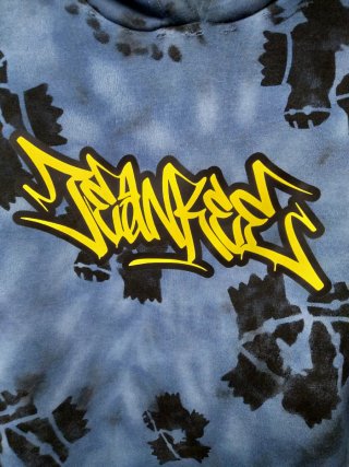 Sudadera Old Blue Custom Boxy Cropped Hoodie L