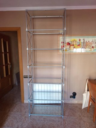 Estantería Ikea Laxvik Plata y Cristal