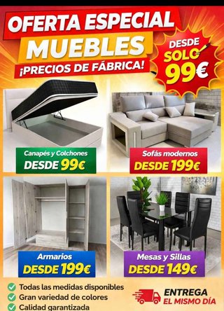 Canapé y Colchón Oferta