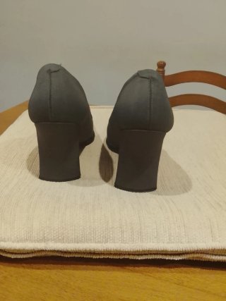 Zapatos de vestir Audley grises piel y raso