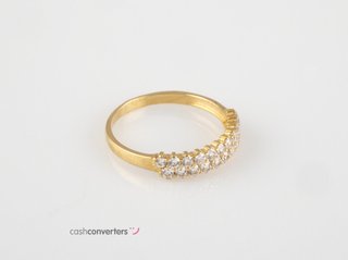 anillo oro 18k con piedra con circonita