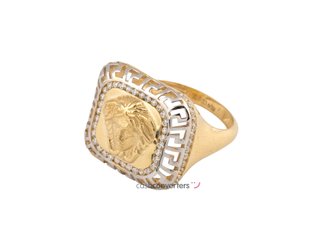 anillo oro 18k con piedra con circonita
