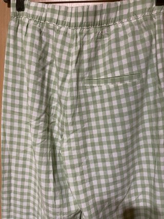 Pantalones cuadros verde y blanco