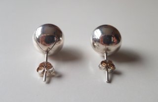 PENDIENTES PLATA DE LEY - BOLAS 1,2 CM - NUEVOS