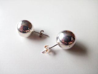 PENDIENTES PLATA DE LEY - BOLAS 1,2 CM - NUEVOS