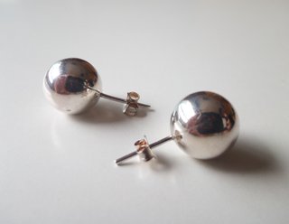 PENDIENTES PLATA DE LEY - BOLAS 1,2 CM - NUEVOS