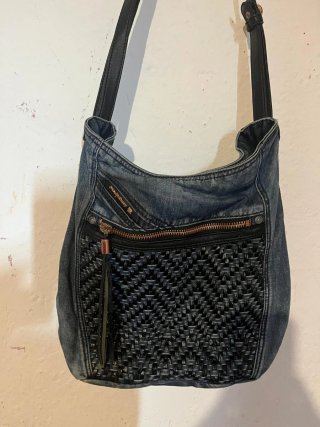 Borsa Diesel Denim Tessuto Nero/Blu