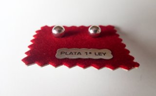 PENDIENTES PLATA DE LEY - BOLAS 5 MM - NUEVOS