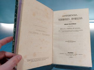 Conferencias, Sermones y Homilías. R. P. J. Ventura de Raúlica. 1863.
