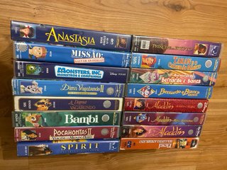 Conjunto VHS Disney Clássicos Português