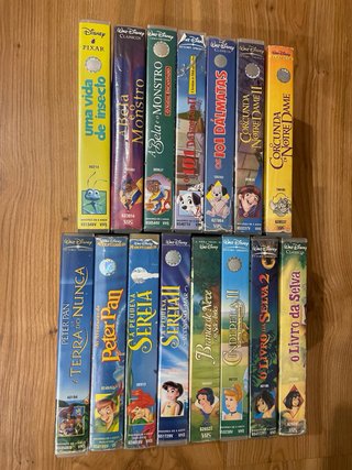 Conjunto VHS Disney Clássicos Português