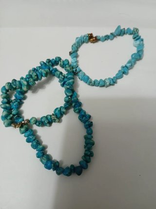 Set collana e bracciale turchesi