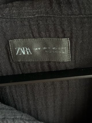 Camisa Zara Resort Negra Hombre