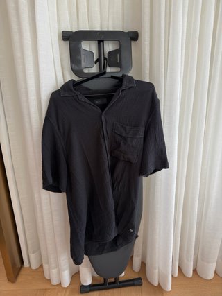 Camisa Zara Resort Negra Hombre