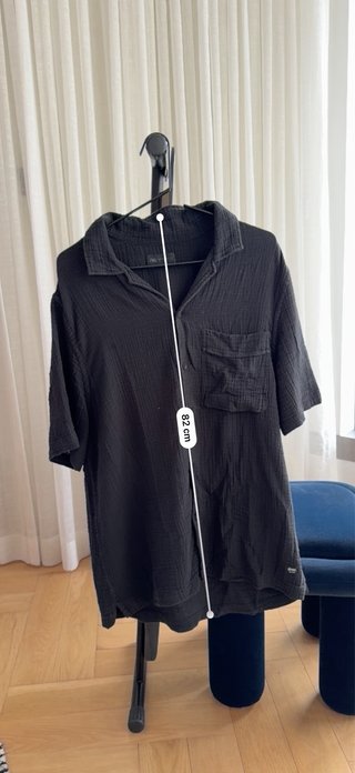 Camisa Zara Resort Negra Hombre