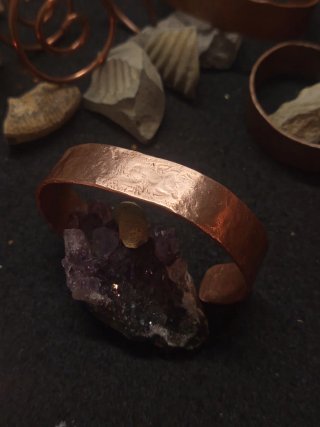Pulseira Grossa em Cobre Artesanal