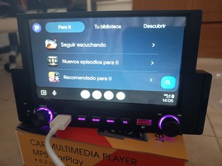 Radio Coche 1DIN CarPlay/Android Auto Nueva