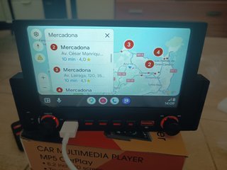 Radio Coche 1DIN CarPlay/Android Auto Nueva