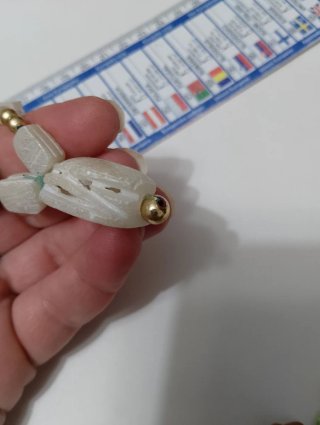 Collana amuleto scarabeo oro bianco