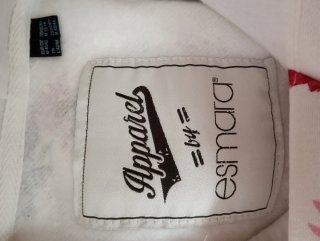 Sudadera larga floral blanco y rojo