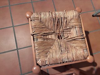 Banqueta Mimbre Cocina Madera