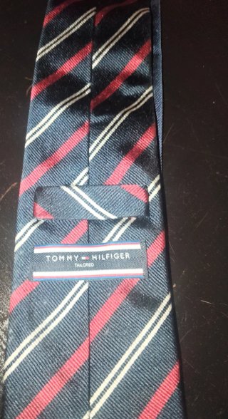 Corbata Tommy Hilfiger Rayas Azul Roja
