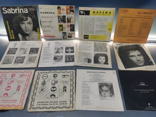 Lote 12 eps, vinilos, discos 7", Sabrina, Karina, Dalida, Roberto Carlos, Mercedes ferrer, The Osmonds