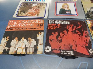Lote 12 eps, vinilos, discos 7", Sabrina, Karina, Dalida, Roberto Carlos, Mercedes ferrer, The Osmonds