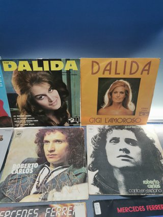Lote 12 eps, vinilos, discos 7", Sabrina, Karina, Dalida, Roberto Carlos, Mercedes ferrer, The Osmonds