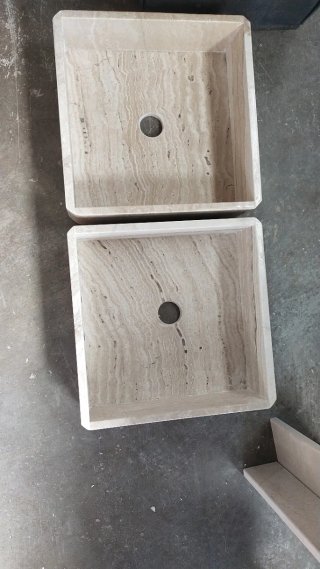 Lavabos Mármol Travertino 42x42x15cm