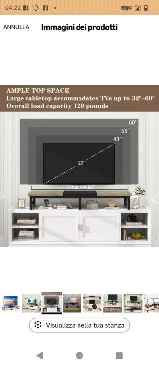 Mobile basso TV moderno metallo legno