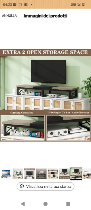 Mobile basso TV moderno metallo legno