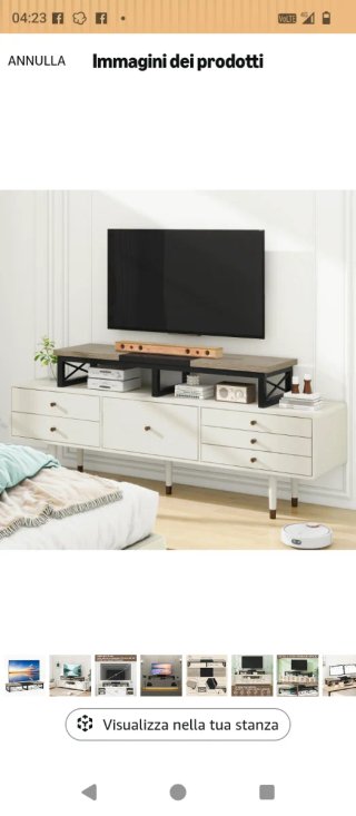 Mobile basso TV moderno metallo legno