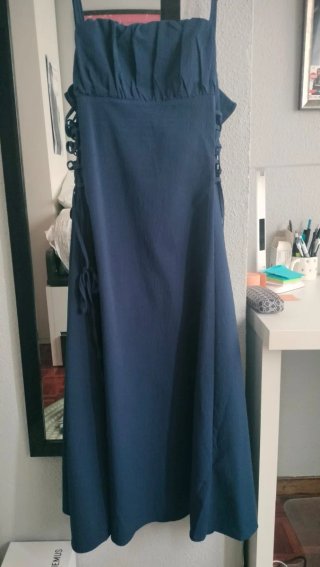 Vestido fiesta Shein azul marino. Solo 1 puesta