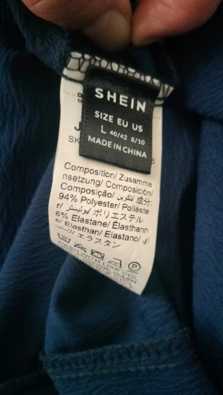 Vestido fiesta Shein azul marino. Solo 1 puesta