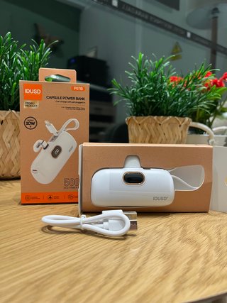 Power Bank 5000mAh 2en1 USB-C Lightning mini
