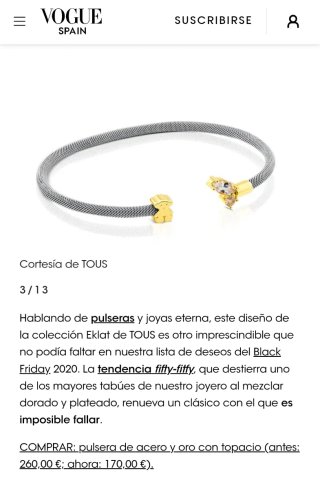 Pulsera Eklat Tous Oso y Circonitas