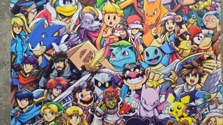Poster Videogame Personaggi Super Smash Bros