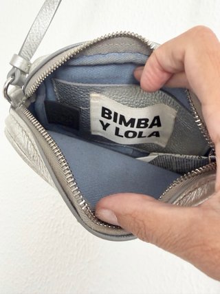 Bolso Bimba y Lola plateado piel