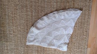 Mantel ganchillo hecho a mano 116 cm vintage