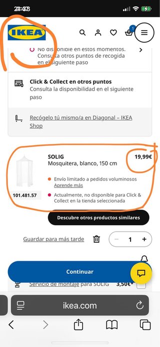 Mosquitera SOLIG IKEA Blanca Redonda Nueva