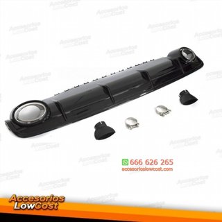 DIFUSOR DOBLE SALIDA PDC NEGRO  look RS para AUDI