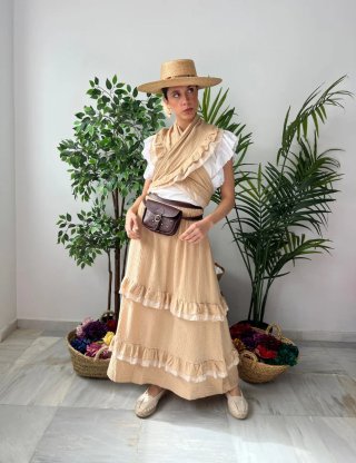 Conjunto Flamenco Romería feria Falda y Piquillo