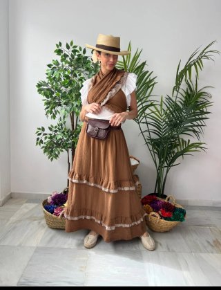 Conjunto Flamenco Romería feria Falda y Piquillo