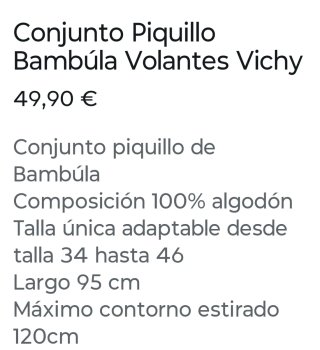 Conjunto Flamenco Romería feria Falda y Piquillo