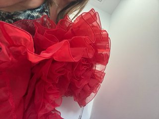 Vestido de flamenca rojo con volantes