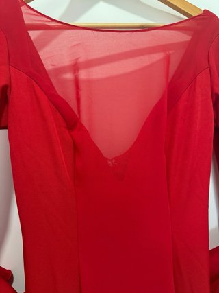 Vestido de flamenca rojo con volantes